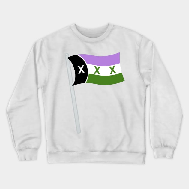 L'Manberg Pride - Genderqueer Crewneck Sweatshirt by WhiteRabbitWeirdo